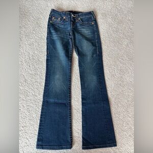 True Religion Jeans Bobby Super T Bootcut Size 26 Thick Stitching 31" Inseam